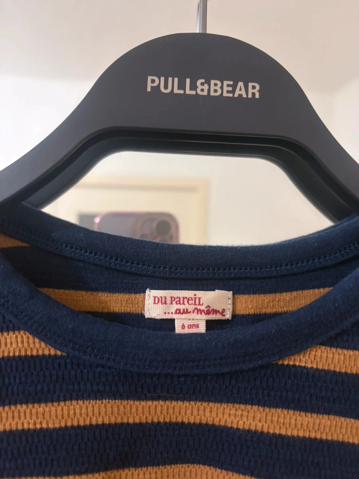 T-Shirt Manches Longues à Rayures Du Pareil Au Même– Style Marin & Texture Gauffrée – Taille 6 Ans – photo 5